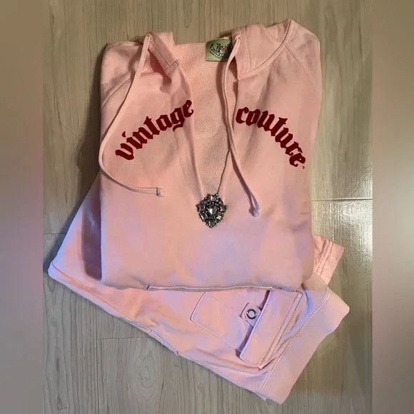 Juicy Couture RARE Vintage Y2K Pink Set w/Brooch VINTAGE COUTURE Set💕 - Picture 1 of 16